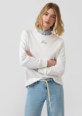 Sweat-shirt s.Oliver en beige : devant