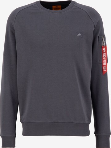 Sweat-shirt 'X-Fit' ALPHA INDUSTRIES en gris : devant