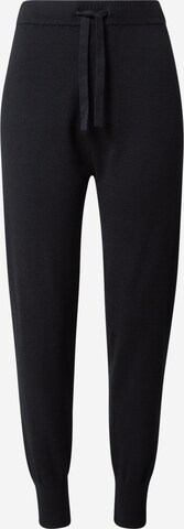 Tapered Pantaloni de la s.Oliver pe negru: față