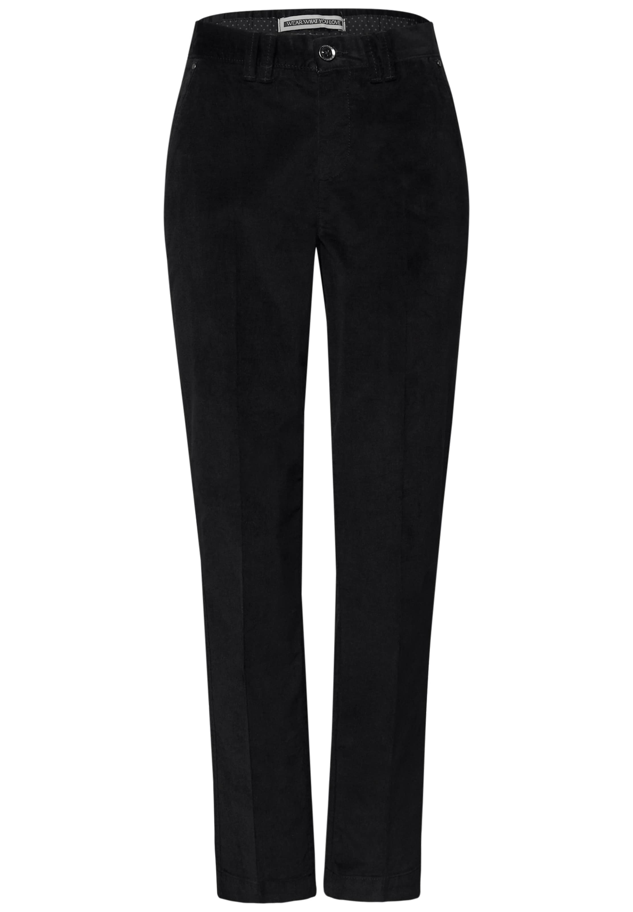 STREET ONE Regular Chino Pants in Black: front