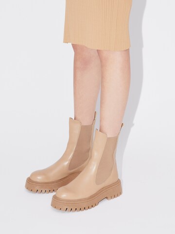 LeGer by Lena Gercke - Botas Chelsea 'Chayenne' en beige: frente