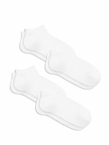 Albero Natur Ankle Socks 'Bio-Baumwoll-Sneakersocken Unisex - 4er Pack' in White: front