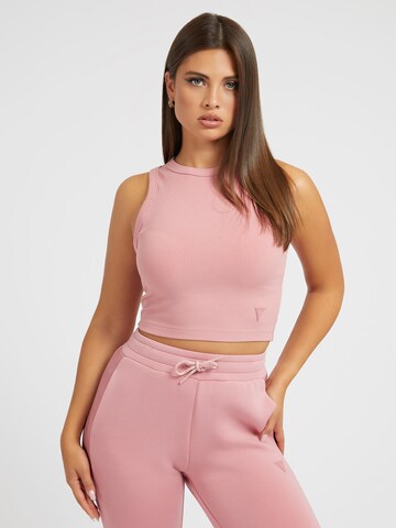 GUESS - Top em rosa: frente