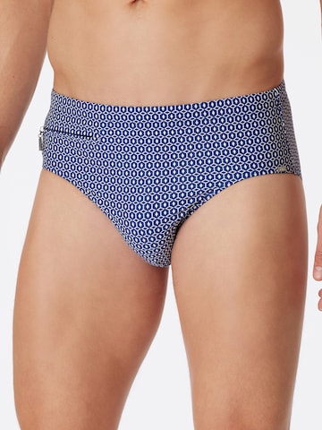 SCHIESSER Zwembroek ' Classic Swim ' in Blauw: voorkant