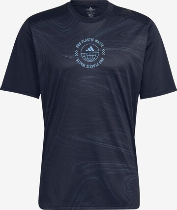 ADIDAS PERFORMANCE Koszulka funkcyjna 'Designed For Running' w kolorze niebieski: przód