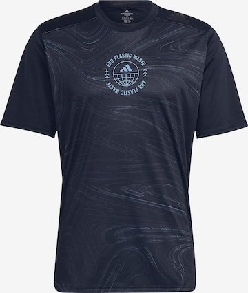 ADIDAS PERFORMANCE Funkcionalna majica | modra barva: sprednja stran