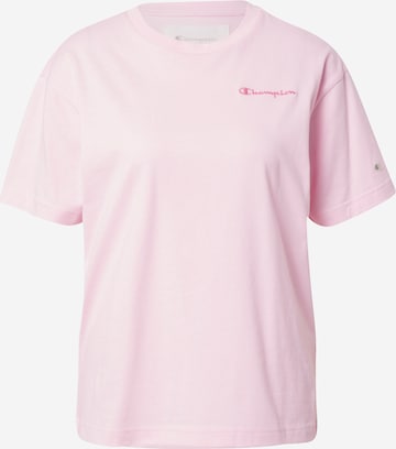 Champion Authentic Athletic Apparel Shirt in Roze: voorkant