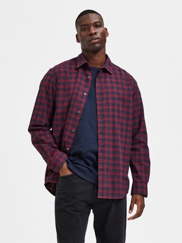 SELECTED HOMME Regular Fit Skjorte 'Reglee' i rød: forside