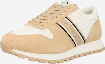 ARMANI EXCHANGE Matalavartiset tennarit värissä beige: etupuoli