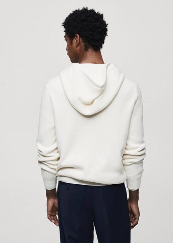 MANGO MAN Sweter w kolorze biały