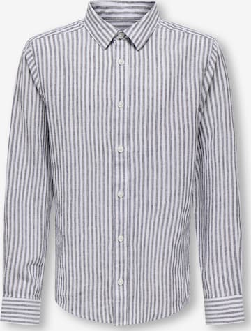 Only & Sons Junior Slim Fit Skjorte 'OSJCaiden' i blå: forside