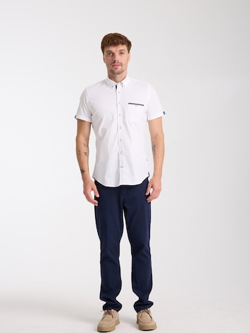 Slim fit Camicia business 'Iconic Poplin Stretch Man Shirt Short Sleeve Light Blue' di 7Camicie in bianco