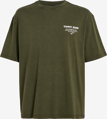 T-Shirt Tommy Jeans en vert : devant