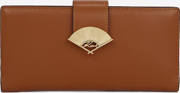 Karl Lagerfeld Wallet 'Continental' in Brown: front