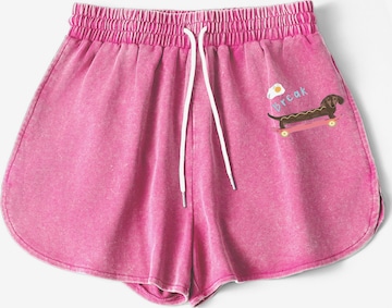Loosefit Pantalon GORHEY en rose : devant