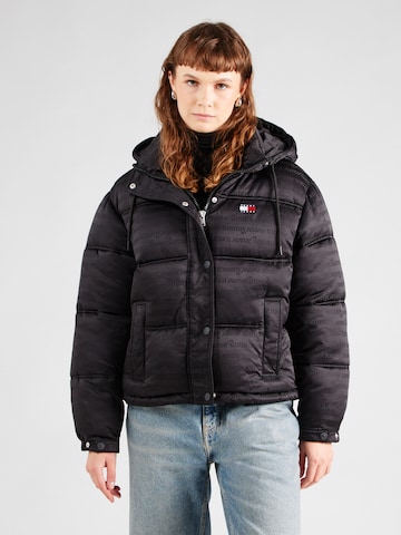 Tommy Jeans Winter jacket in Black: front