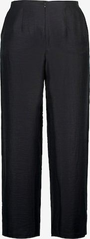 Ulla Popken Loosefit Bundfaltenhose '808512' in Schwarz: predná strana