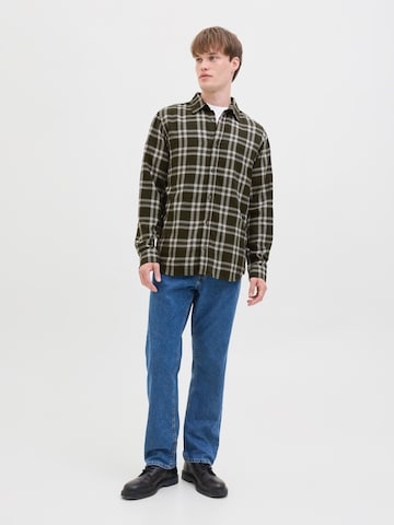 JJ Rebel Comfort fit Overhemd 'JREBJETT' in Groen