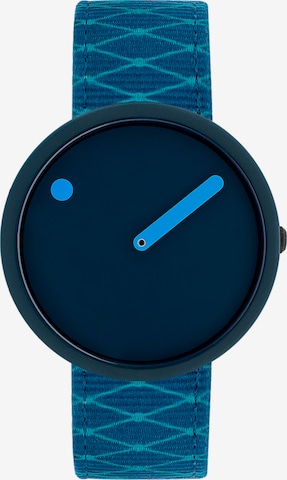 Picto Uhr in Blau: front