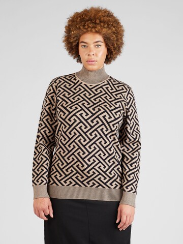 Vero Moda Curve Sweater 'CARIA' in Beige: front