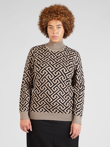 Vero Moda Curve Sweater 'CARIA' in Beige: front