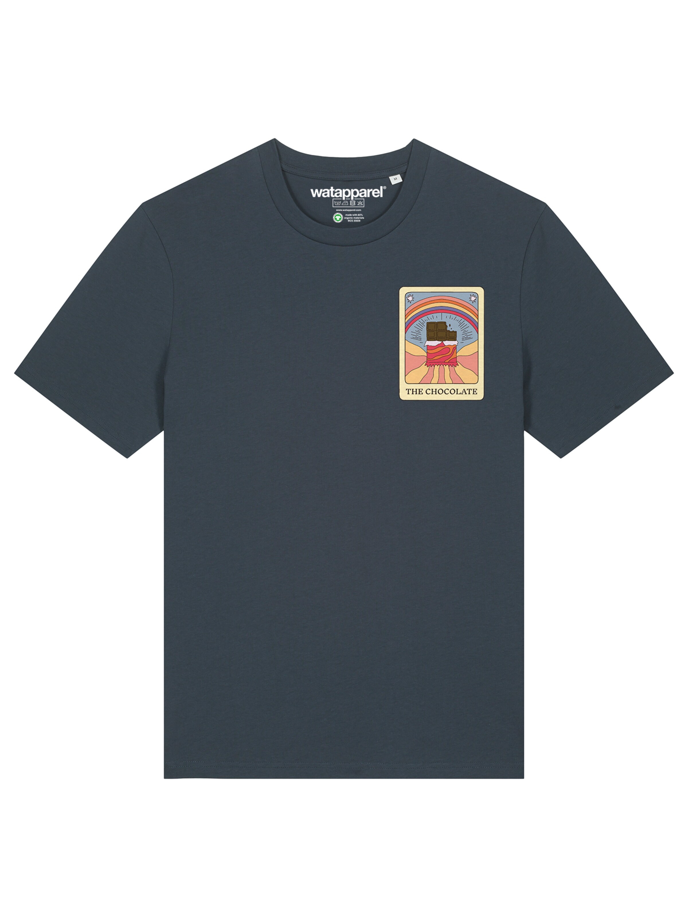 Watapparel Shirt 'Tarot The Chocolate' in Grijs: voorkant