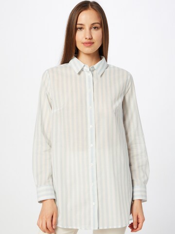 SCHIESSER Pajama shirt in Blue: front