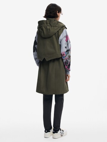 Parka mi-saison Desigual en vert