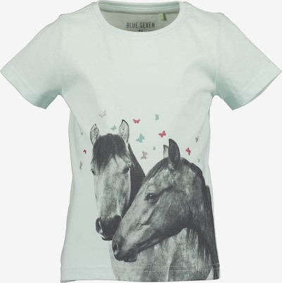 BLUE SEVEN Majica u pastelno zelena / tamno crvena / crna / srebro, Pregled proizvoda