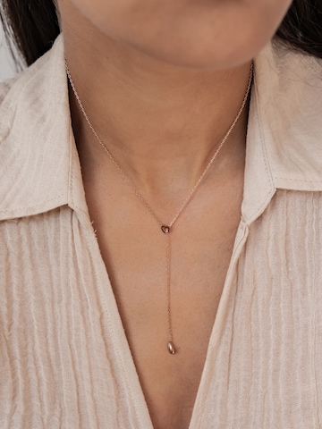 Hey Happiness Halsband 'Heart Lariat' i guld: framsida