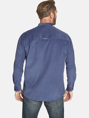 Jan Vanderstorm Comfort fit Overhemd ' Storven ' in Blauw
