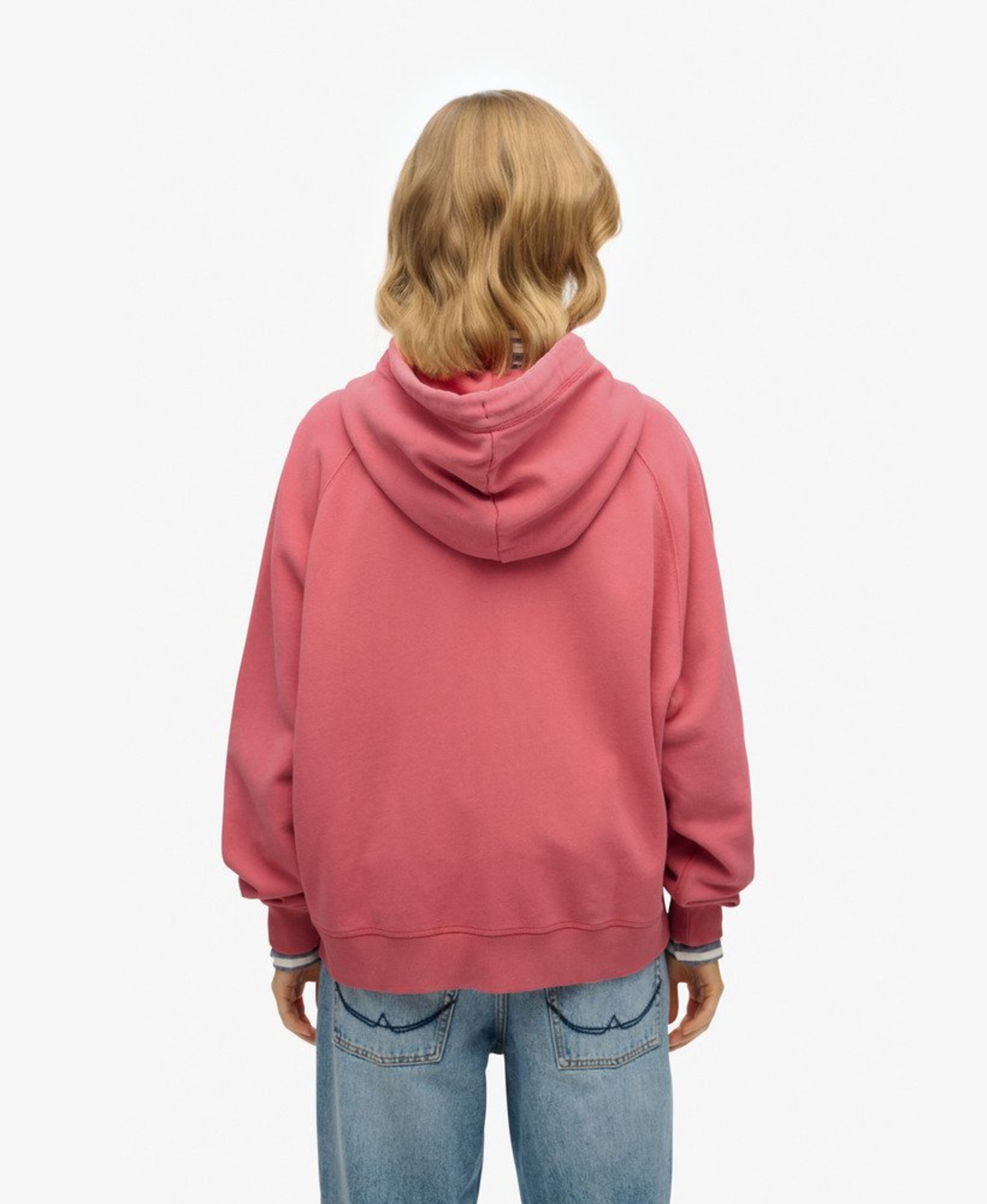 Superdry Zip-Up Hoodie 'Essential' in Red