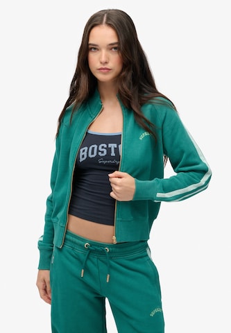 Superdry Trainingsjack in Groen: voorkant