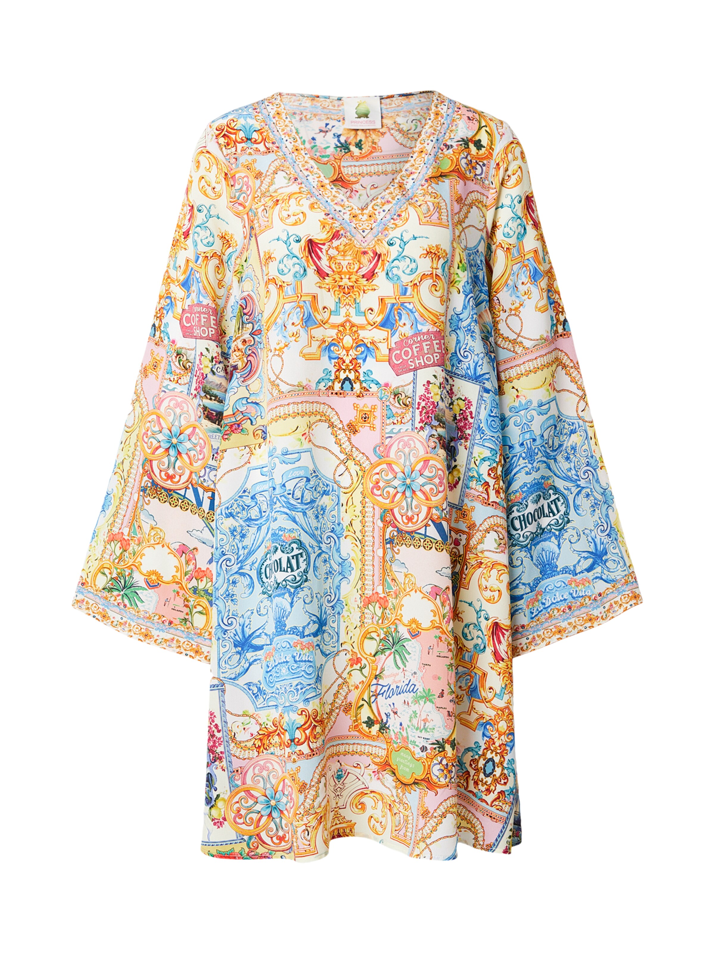 PRINCESS GOES HOLLYWOOD Рокля в синьо / златистожълто / червено / бяло, Преглед на продукта