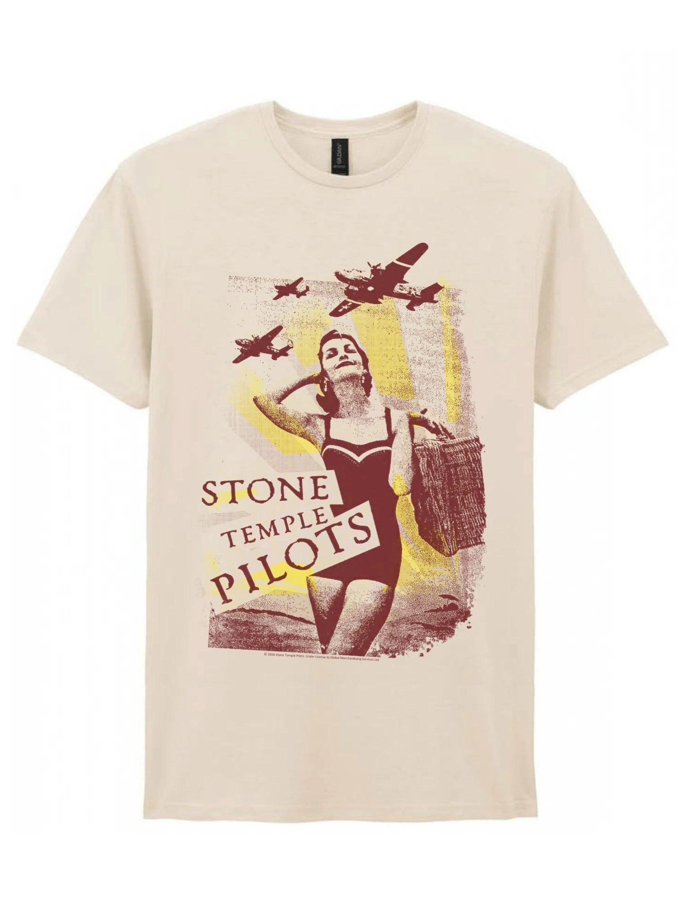 Stone Temple Pilots Koszulka 'Stone Temple Pilots Girl T-Shirt' w kolorze szary: przód