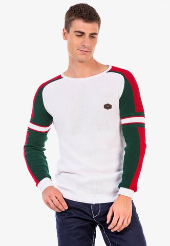 CIPO & BAXX Sweater in White: front