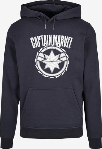 ABSOLUTE CULT Sweatshirt 'Captain Marvel - Blade Emblem' in Blauw: voorkant