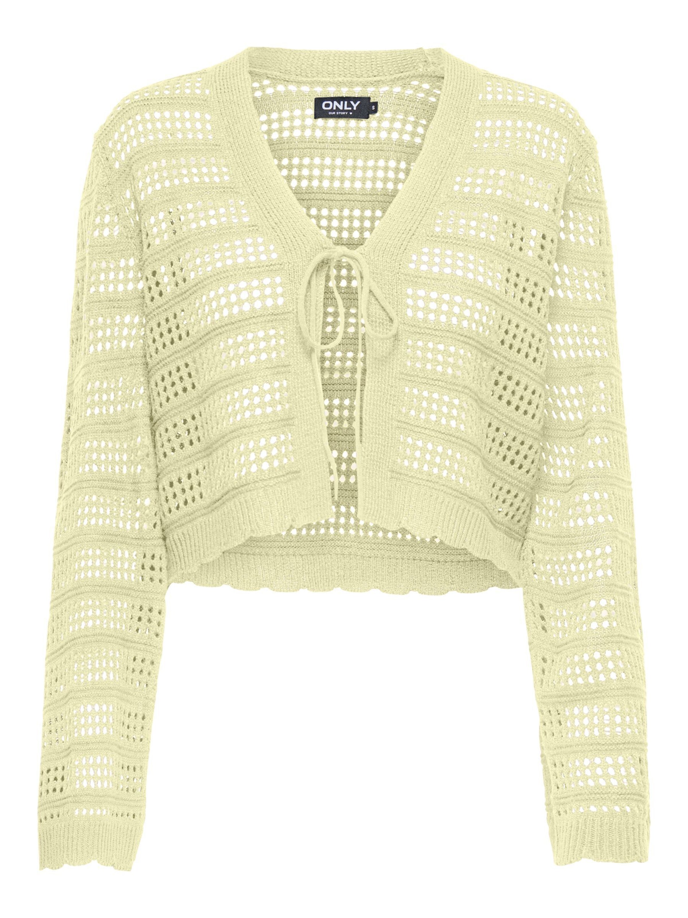 Cardigan 'ONLLykke' ONLY en jaune : devant