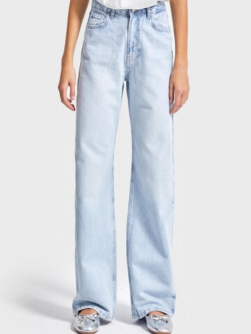 IT'S BASIC Regular Jeans 'Straight High Rise Jeans' in Blauw