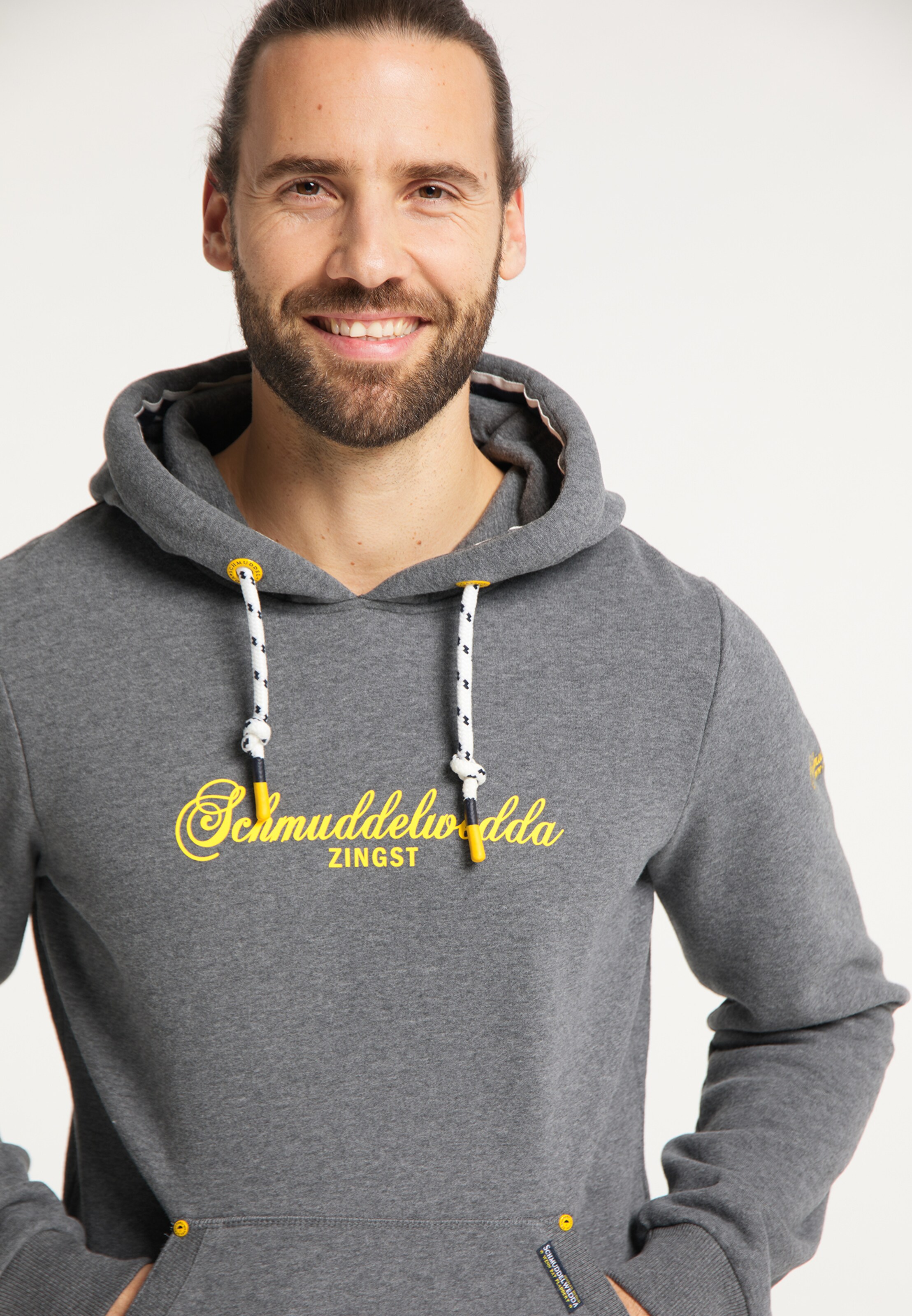 Männer Sweat Schmuddelwedda Hoodie 'Zingst' in Graumeliert - JR20732 Männer Sweat Schmuddelwedda Hoodie 'Zingst' in Graumeliert - JR20732