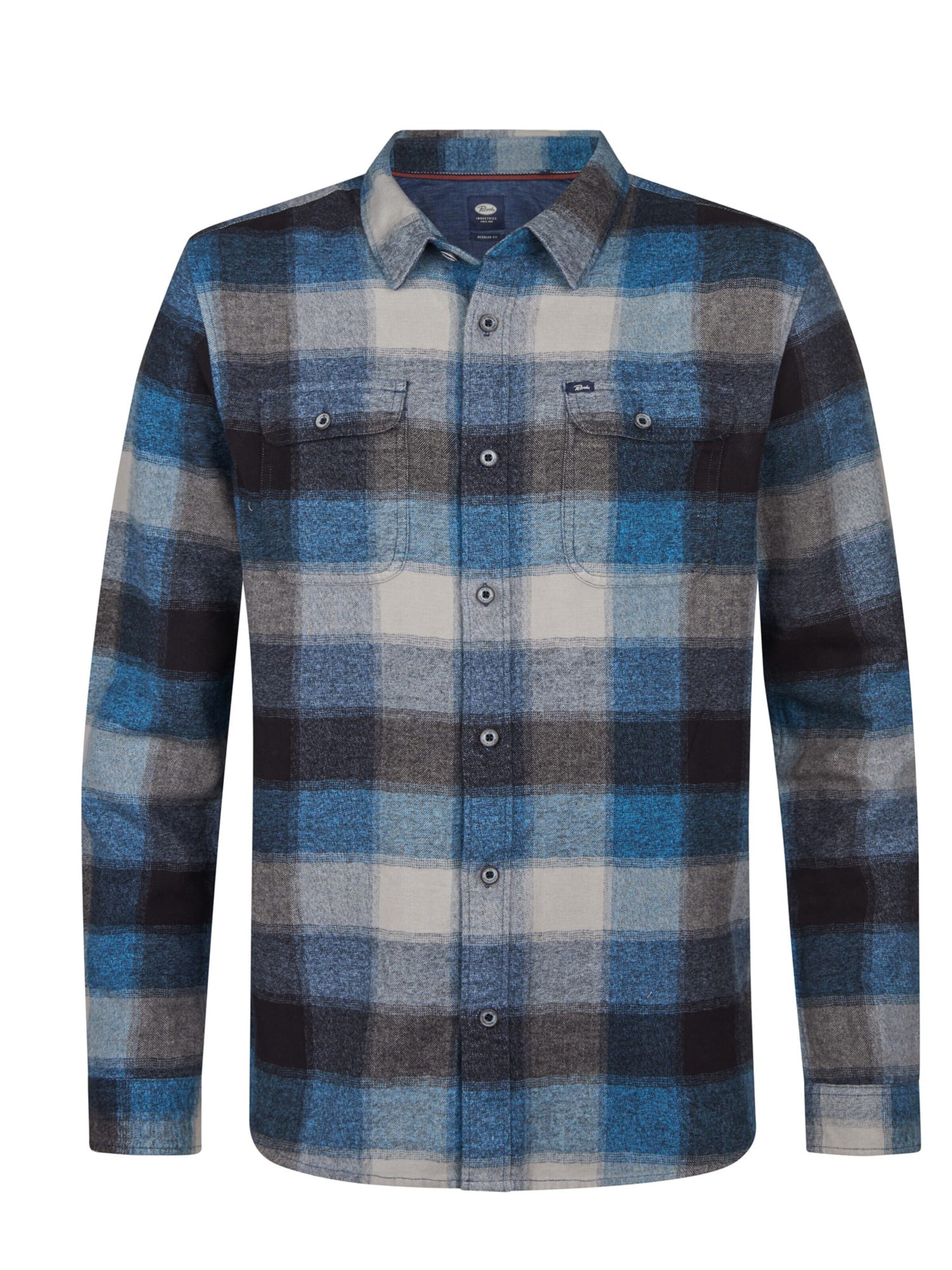 PETROL INDUSTRIES MEN Comfort fit Overhemd in Blauw: voorkant