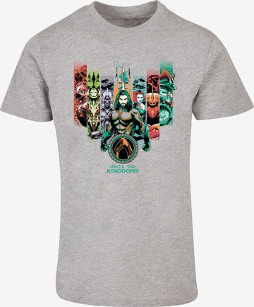 ABSOLUTE CULT T-Shirt 'Aquaman - Unite The Kingdoms' in Grau: predná strana