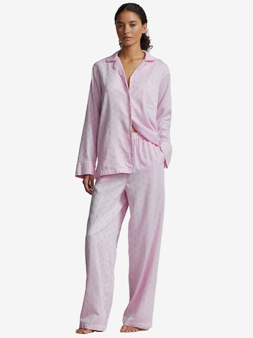 Polo Ralph Lauren Pajama ' Jacquard Polo Player ' in Pink: front