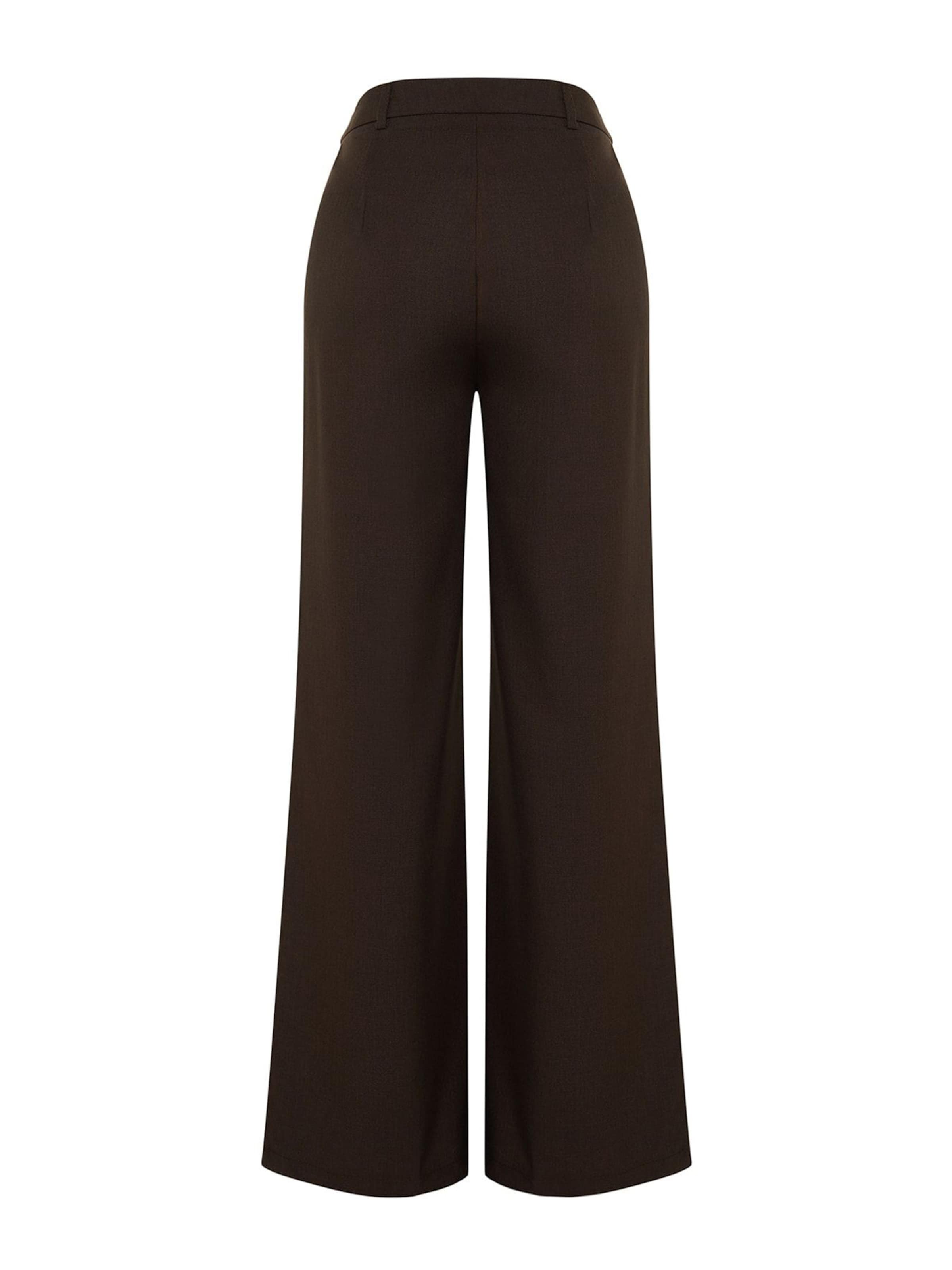 Trendyol Wide leg Pleat-front trousers in Brown