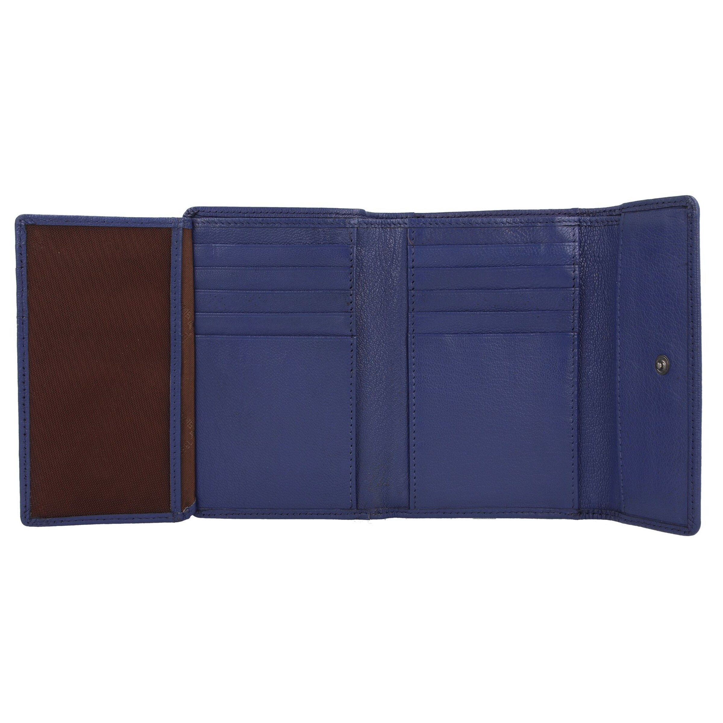 Braun Büffel Wallet 'Anna' in Blue