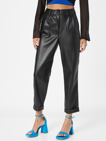 River Island Regular Pleat-Front Pants in Black: front