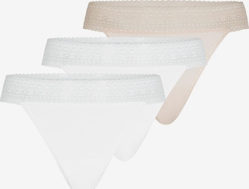 Mey String 'Modal Lace' in Beige: Vorderseite