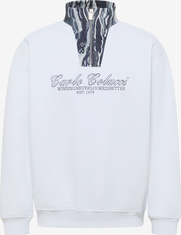 Sweat-shirt 'Favaro' Carlo Colucci en blanc : devant