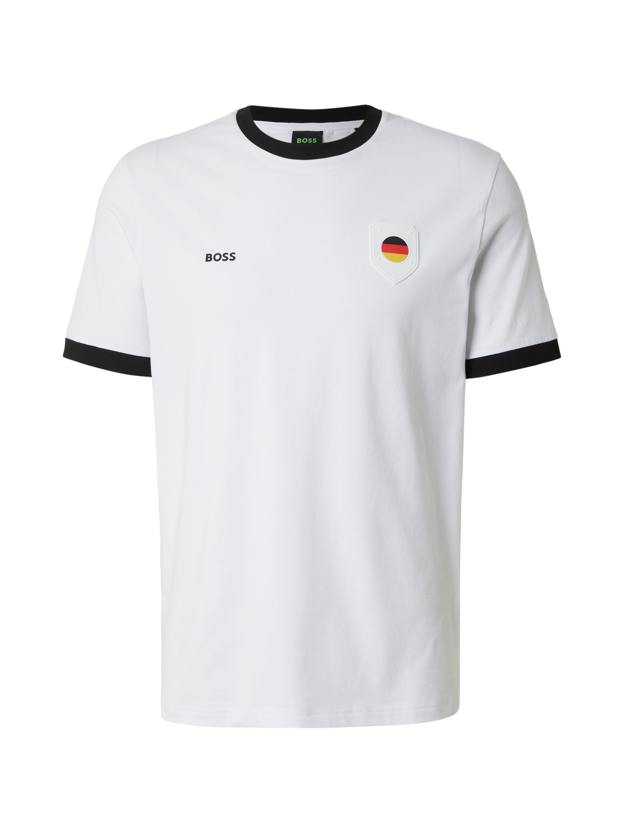 BOSS Camiseta 'TS_BB' en beige claro / amarillo / rojo / negro, Vista del producto