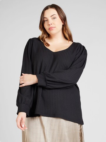 Vero Moda Curve Bluse 'BELITA' in Schwarz: predná strana